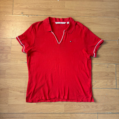 Polo rouge a décolleté - Tommy Hilfiger - Taille XL