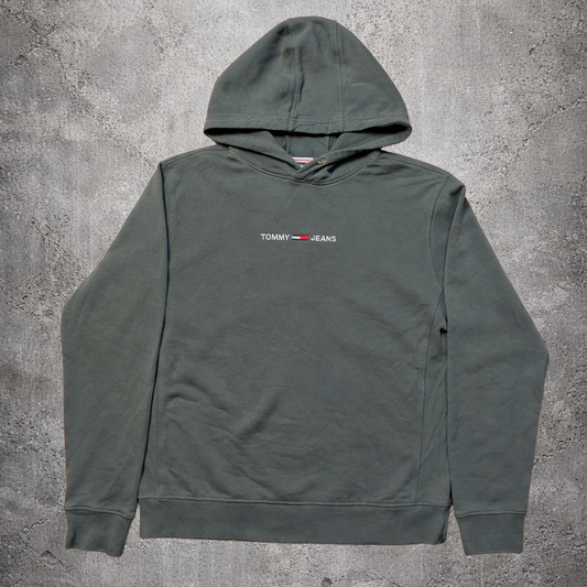 Hoodie vert kaki - Tommy Jeans - Taille XL