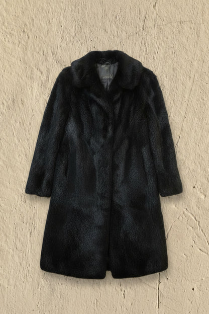 Manteau Long en Fourrure Véritable - by KER - Taille : M