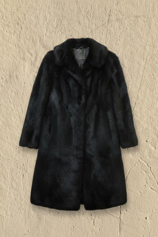 Manteau Long en Fourrure Véritable - by KER - Taille : M