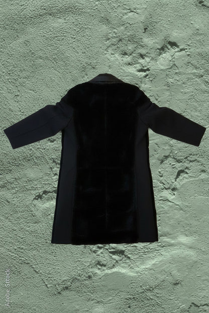 Veste Longue Fourrure &amp; Laine – by YANNIS KINGSTON