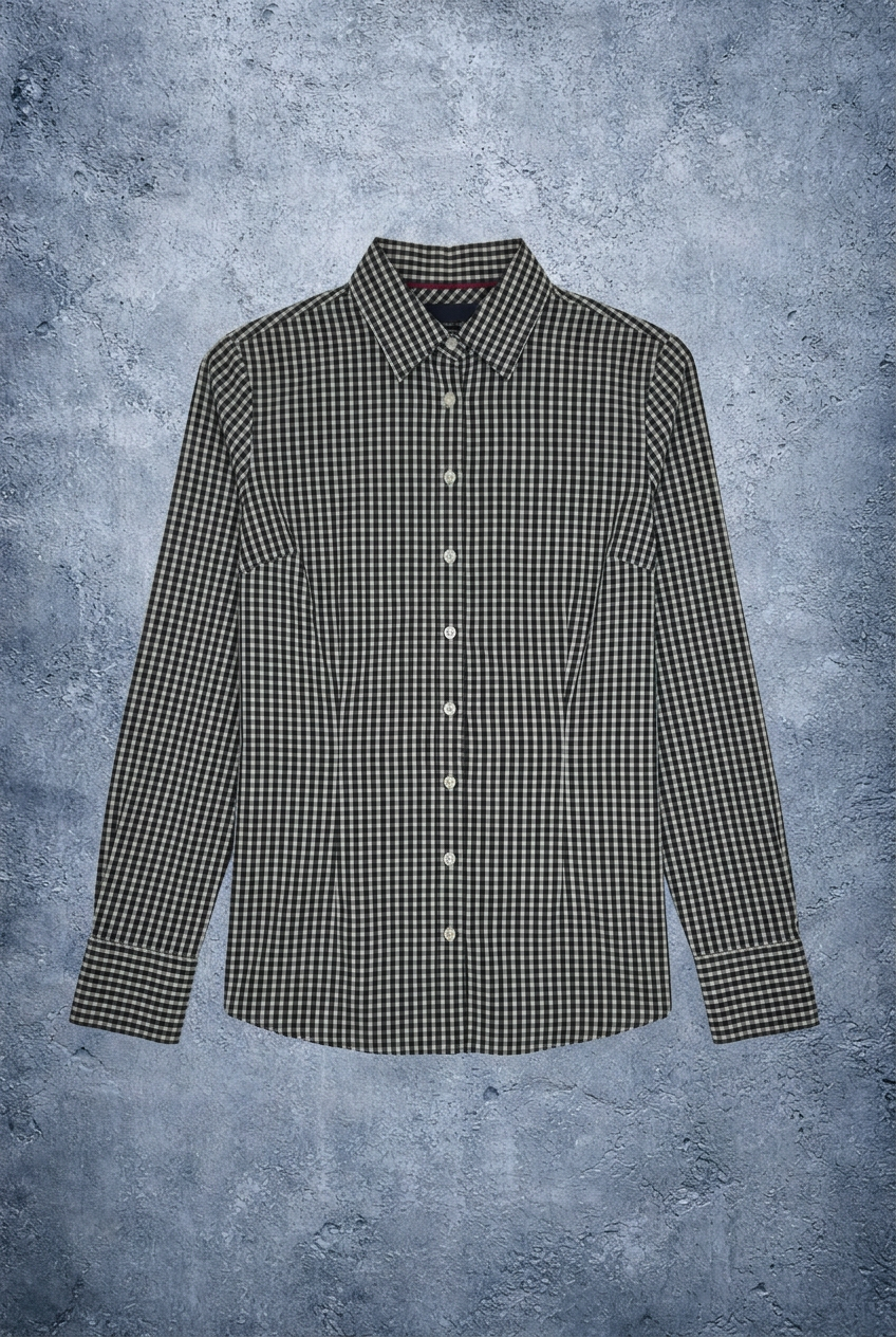 Chemise carreaux noir et blanc Tommy Hilfiger – Taille – S