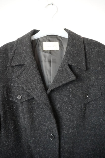 Manteau Long noir chiné - by MIA - Taille : XS / S (estimée)