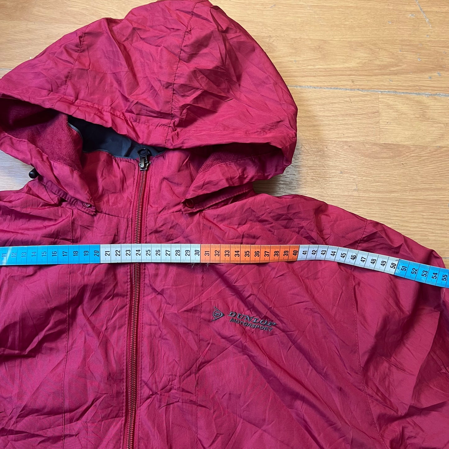 Veste coupe-vent rouge avec capuche - Dunlop Motorsport - Taille 4XL