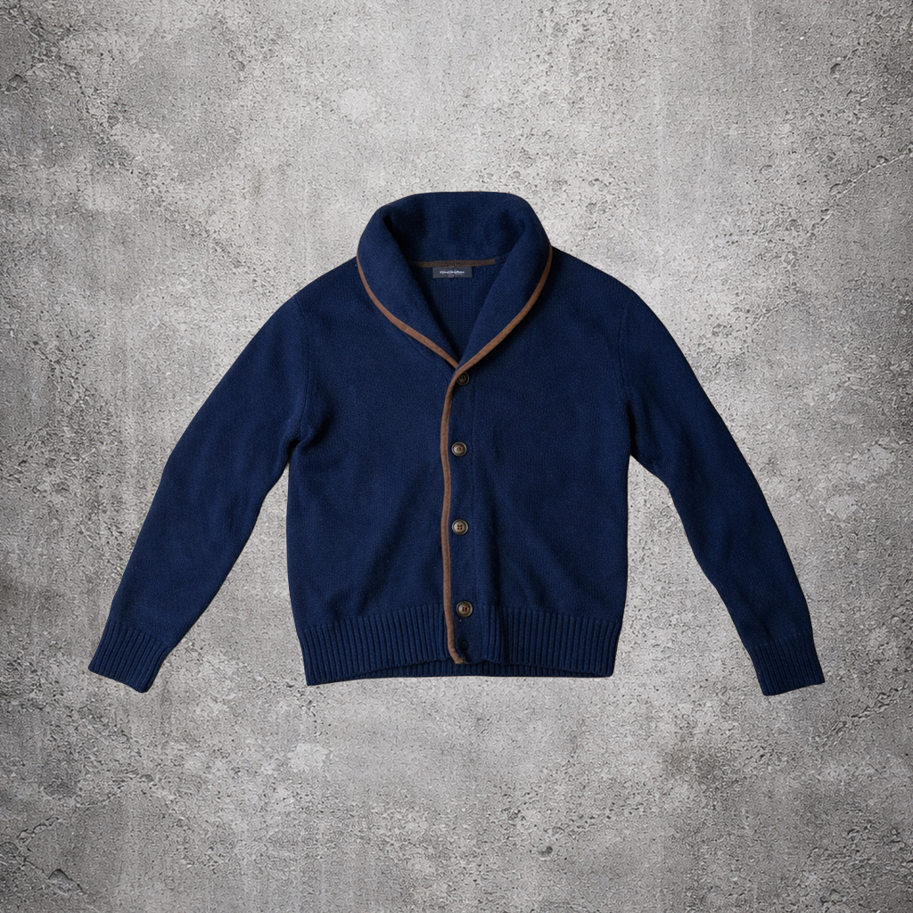 Cardigan en laine bleu marine - Tommy Hilfiger - Taille XL