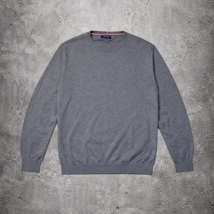 Pull en maille gris - Tommy Hilfiger - Taille 3XL