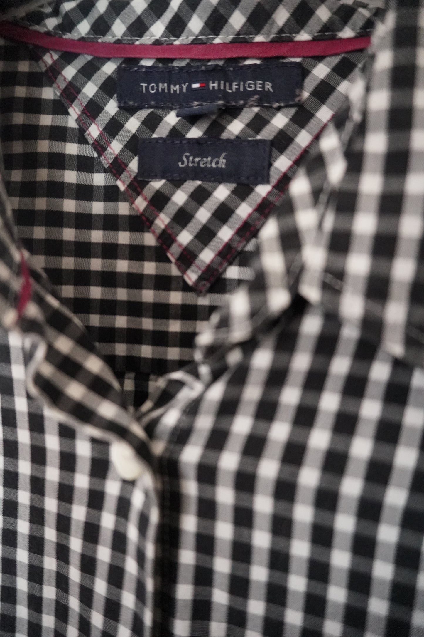 Chemise carreaux noir et blanc Tommy Hilfiger – Taille – S