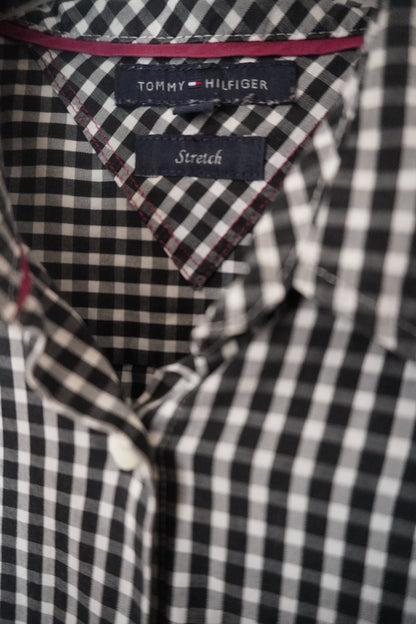 Chemise carreaux noir et blanc Tommy Hilfiger – Taille – S