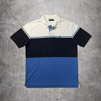 Polo bleu et blanc - Nautica - Taille XL
