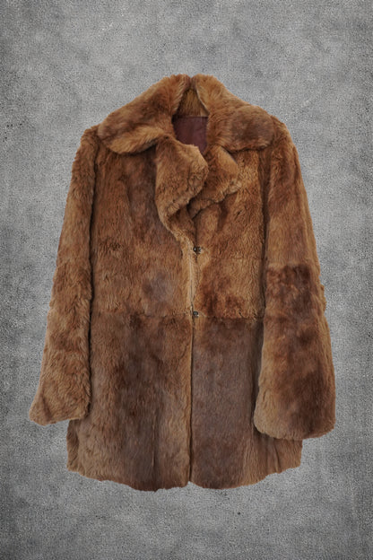 Manteau fourrure marron – Taille – L