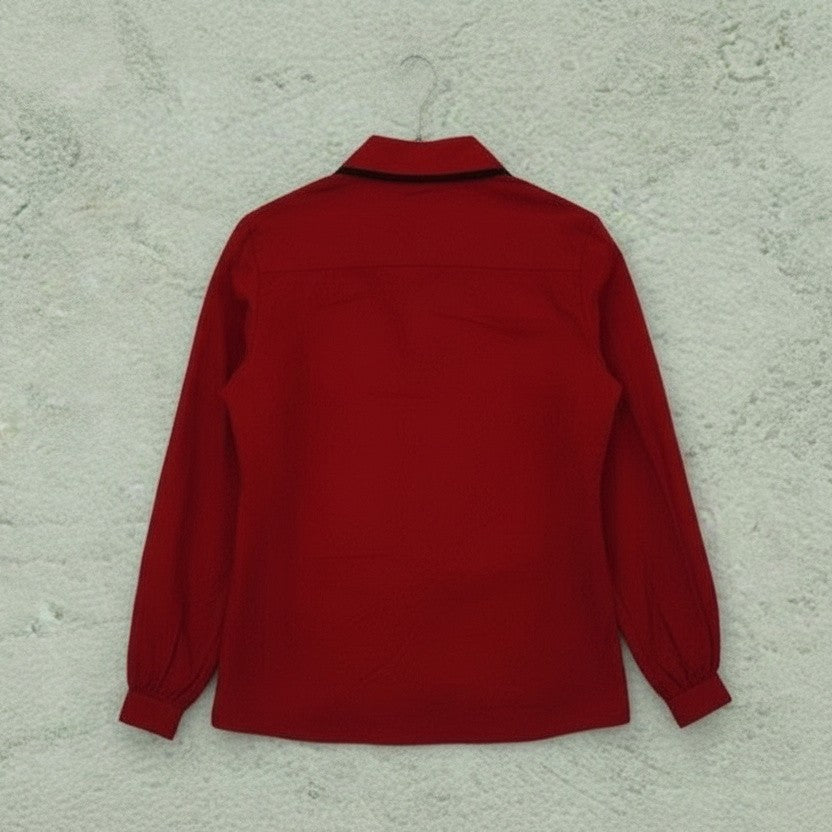 Chemise Rouge Double Col – by YANNIS KINGSTON