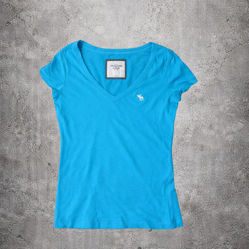 T-shirt turquoise - Abercrombie & Fitch - Taille L