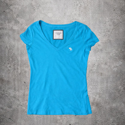 T-shirt turquoise - Abercrombie & Fitch - Taille L
