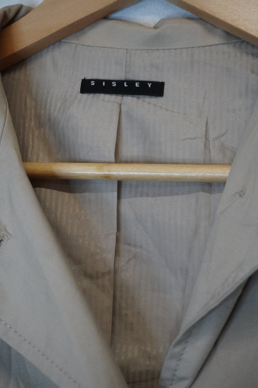 Trench beige-blanc mi-cuisse – by Zainab