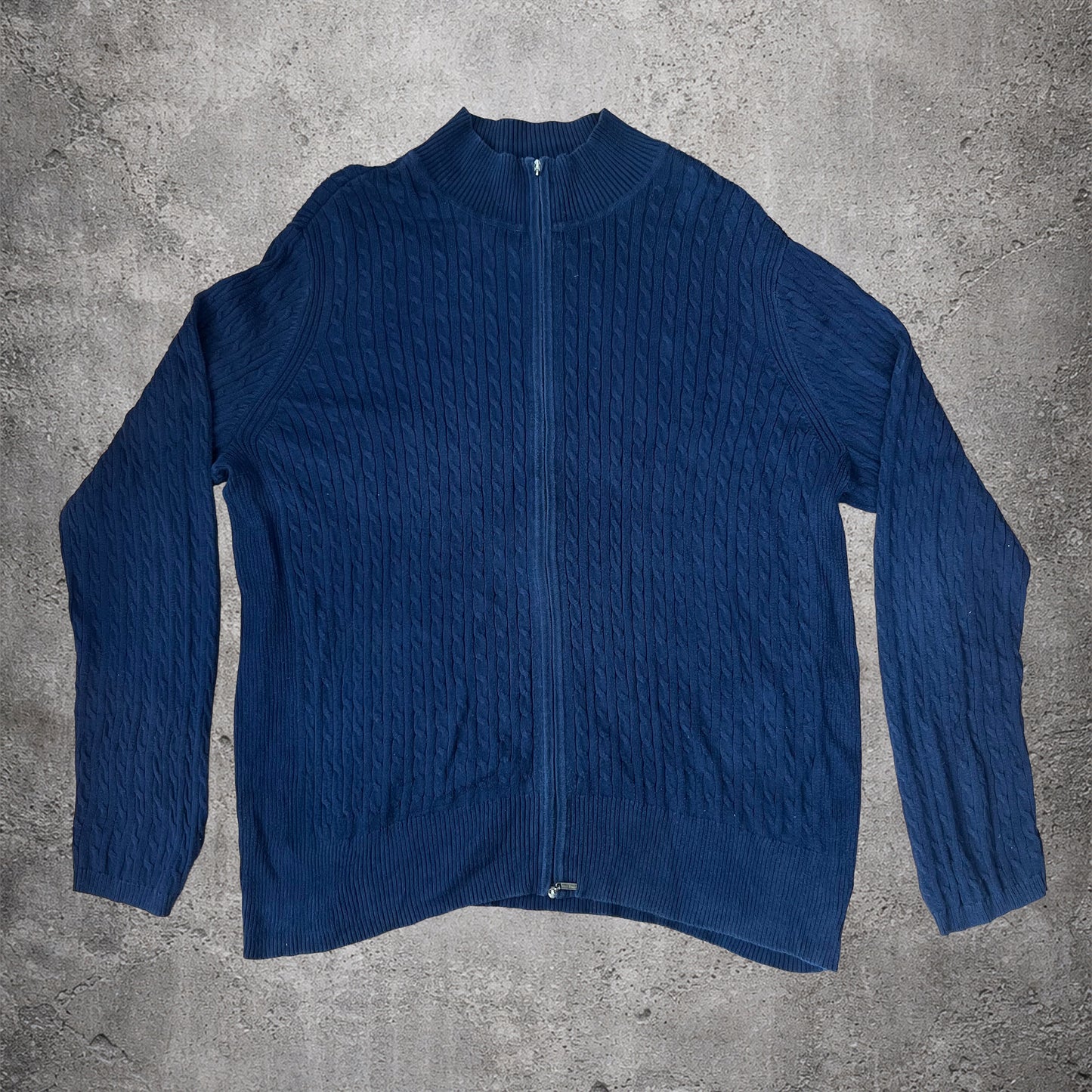 Pull zippé bleu Tommy Hilfiger femme – Taille XXL