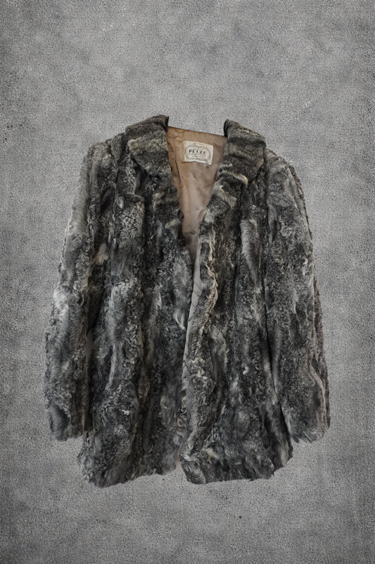 Manteau fourrure gris foncé Pelze – Taille – L