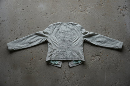 Veste en cuir sauge clair – taille L