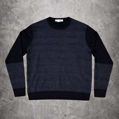 Pull noir avec fines rayures bleu foncé Calvin Klein – Taille XL