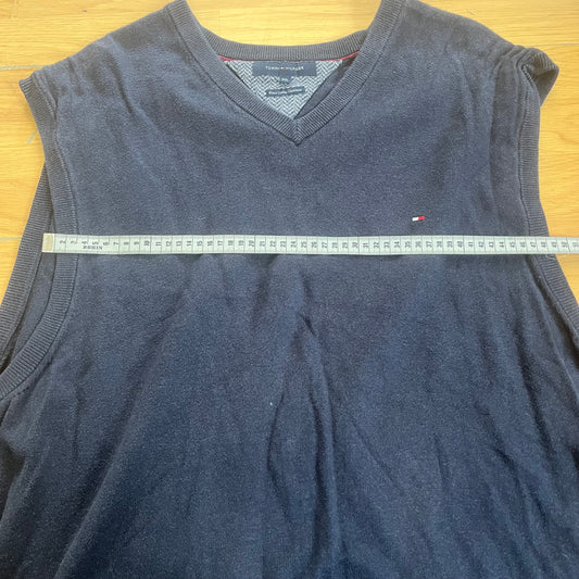 Pull sans manches Tommy Hilfiger bleu foncé – Taille 4XL
