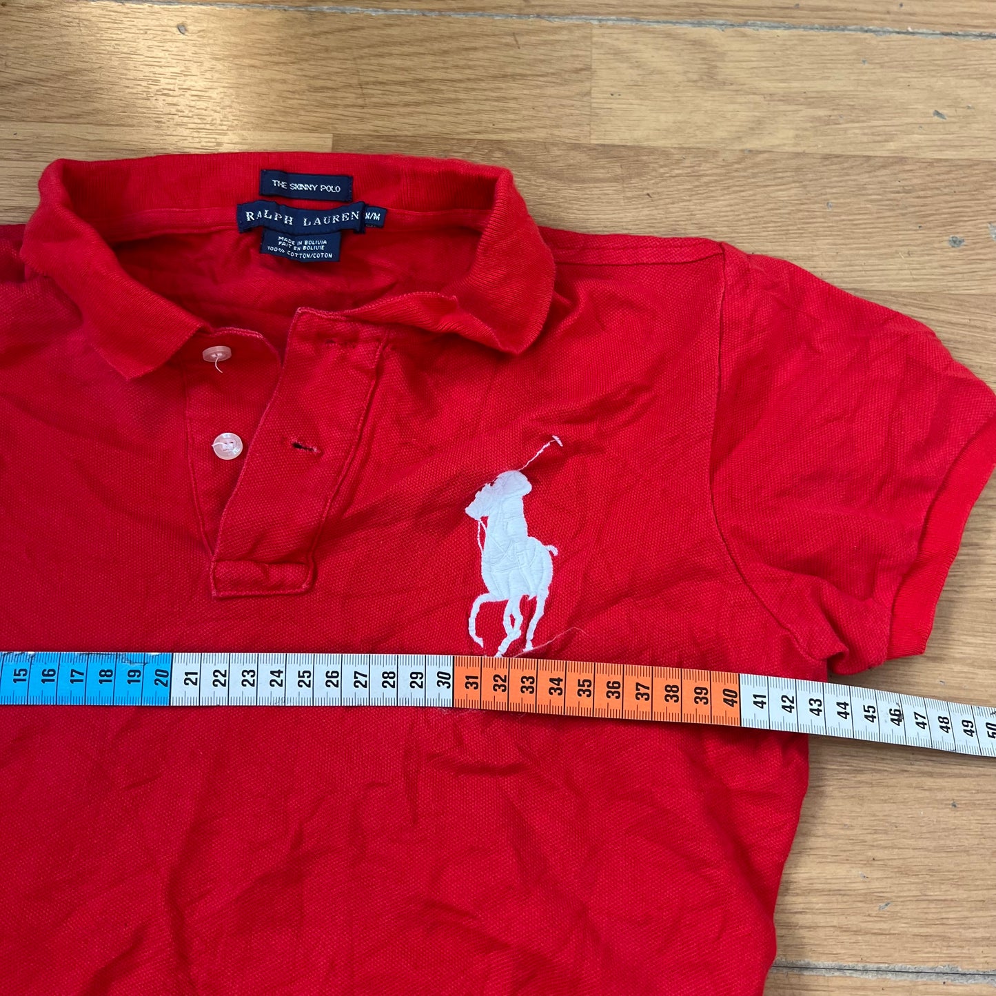 Polo rouge slim fit - Ralph Lauren - Taille M