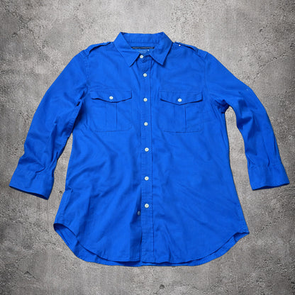 Chemise en lin bleu - Ralph Lauren Sport - Taille 12