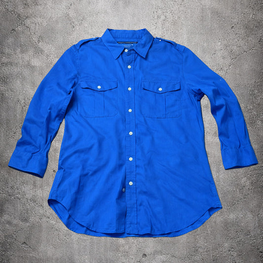 Chemise en lin bleu - Ralph Lauren Sport - Taille 12