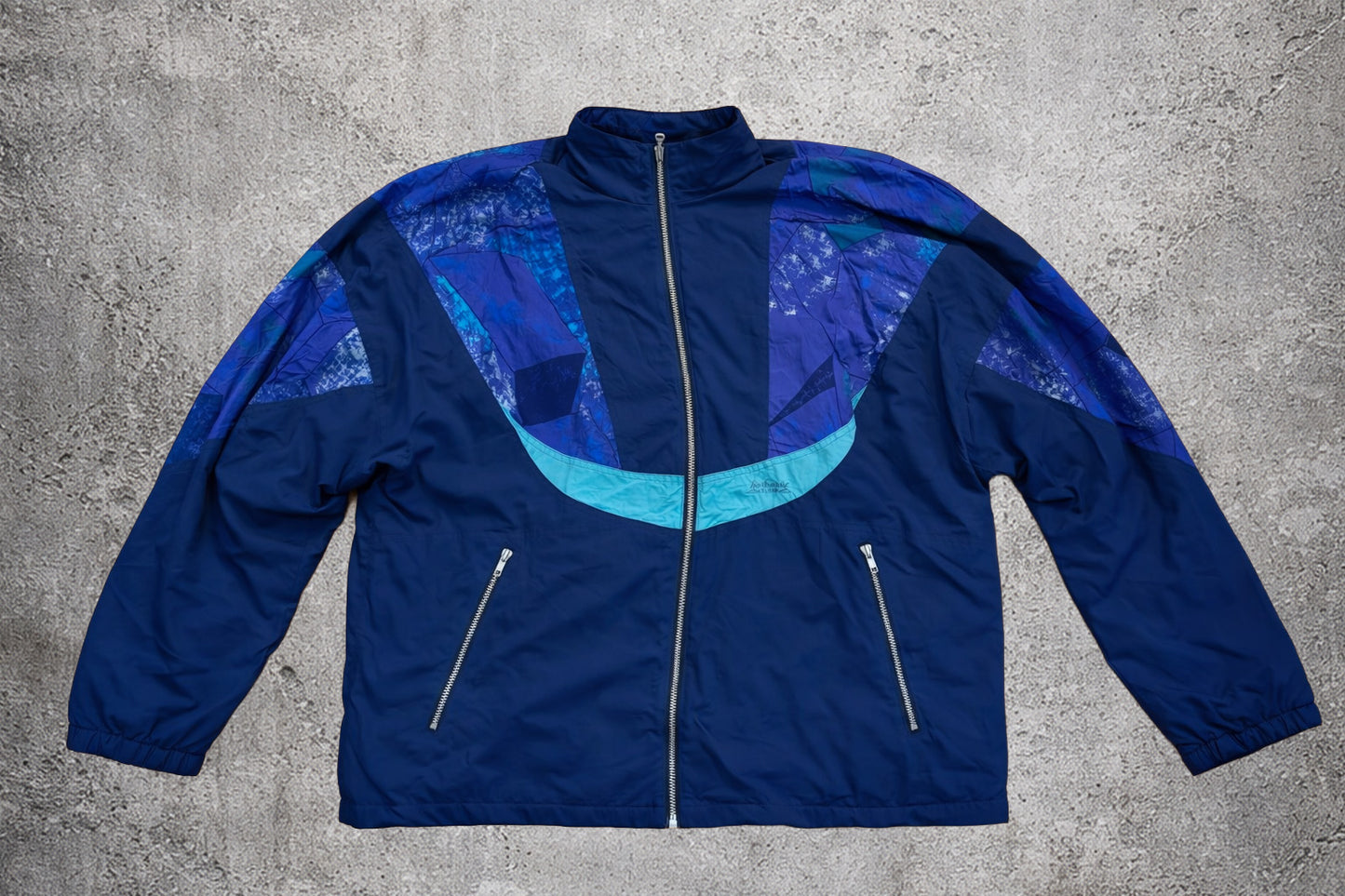 Veste coupe-vent bleu vintage - H. Klein - Taille XL