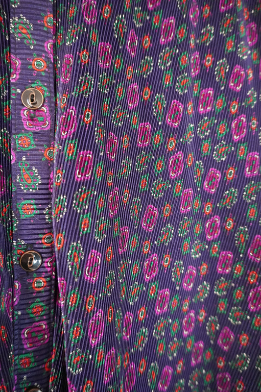 Chemisier texturé rose et violet – by Béatrice