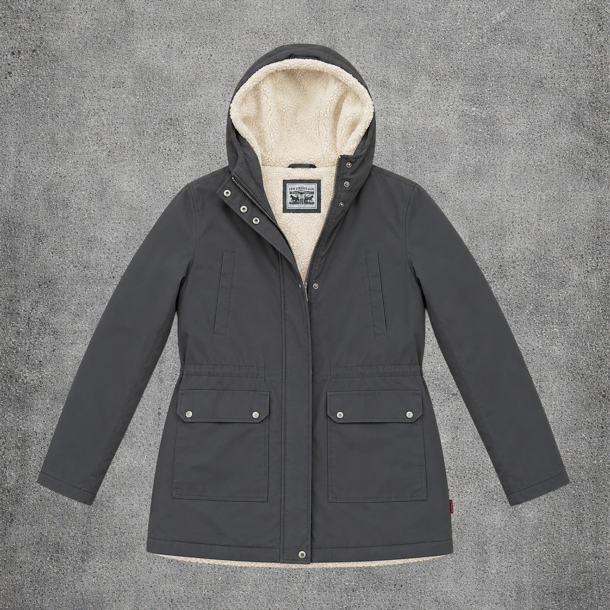 Manteau kaki intérieur doublé fausse fourrure - Levi’s - Taille L