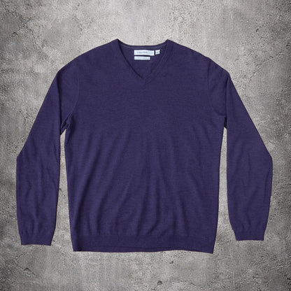 Pull col V violet Calvin Klein – Taille L
