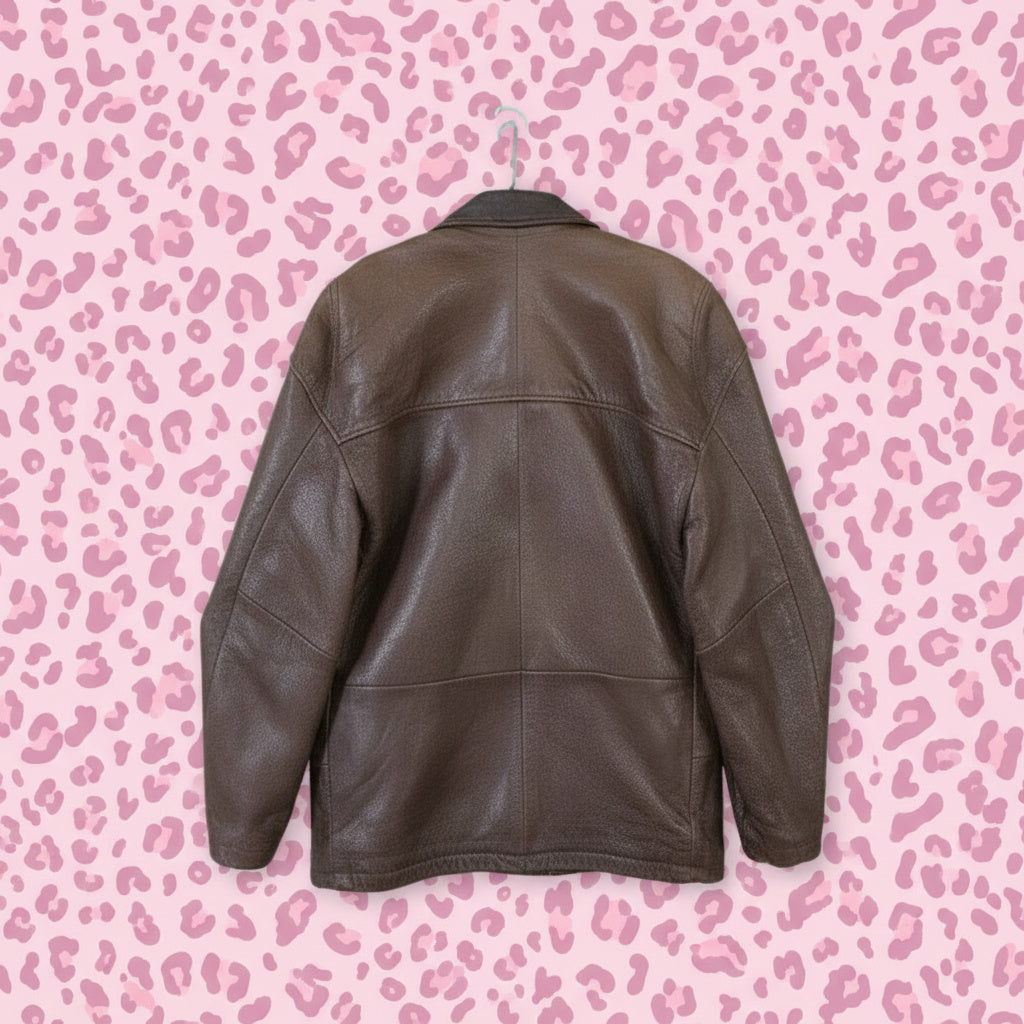 Veste en Cuir Vintage Werther International - by SARLOTTE - Taille : L/XL