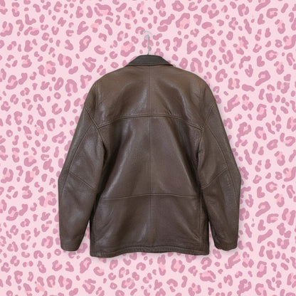 Veste en Cuir Vintage Werther International - by SARLOTTE - Taille : L/XL