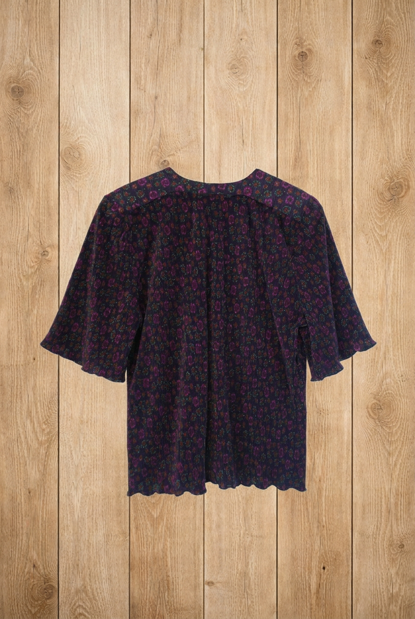 Chemisier texturé rose et violet – by Béatrice