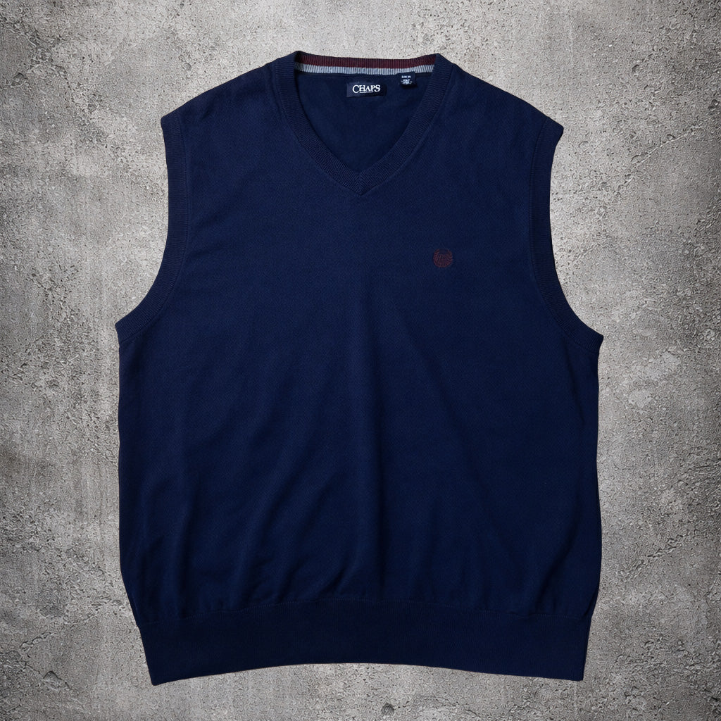 Pull sans manches bleu foncé - Chaps - Taille XXXL