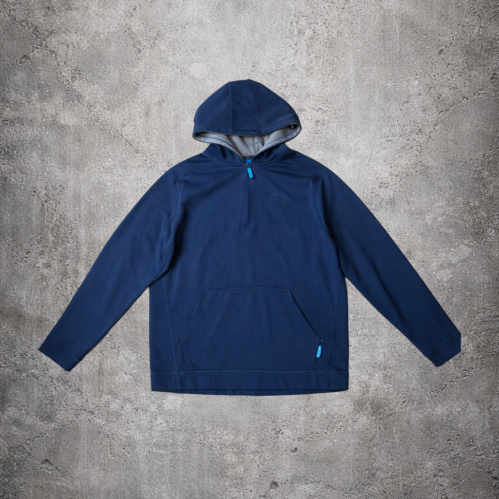 Hoodie quarter-zip bleu - Reebok - Taille L