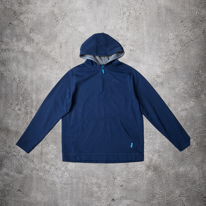 Hoodie quarter-zip bleu - Reebok - Taille L