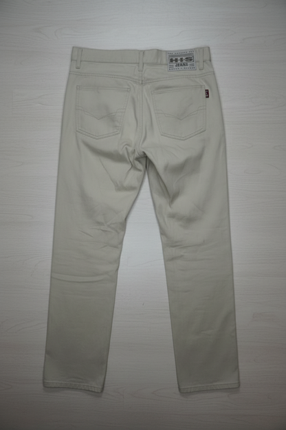 HIS Jean Écru - by SS.CARMEN - Taille : 34-32