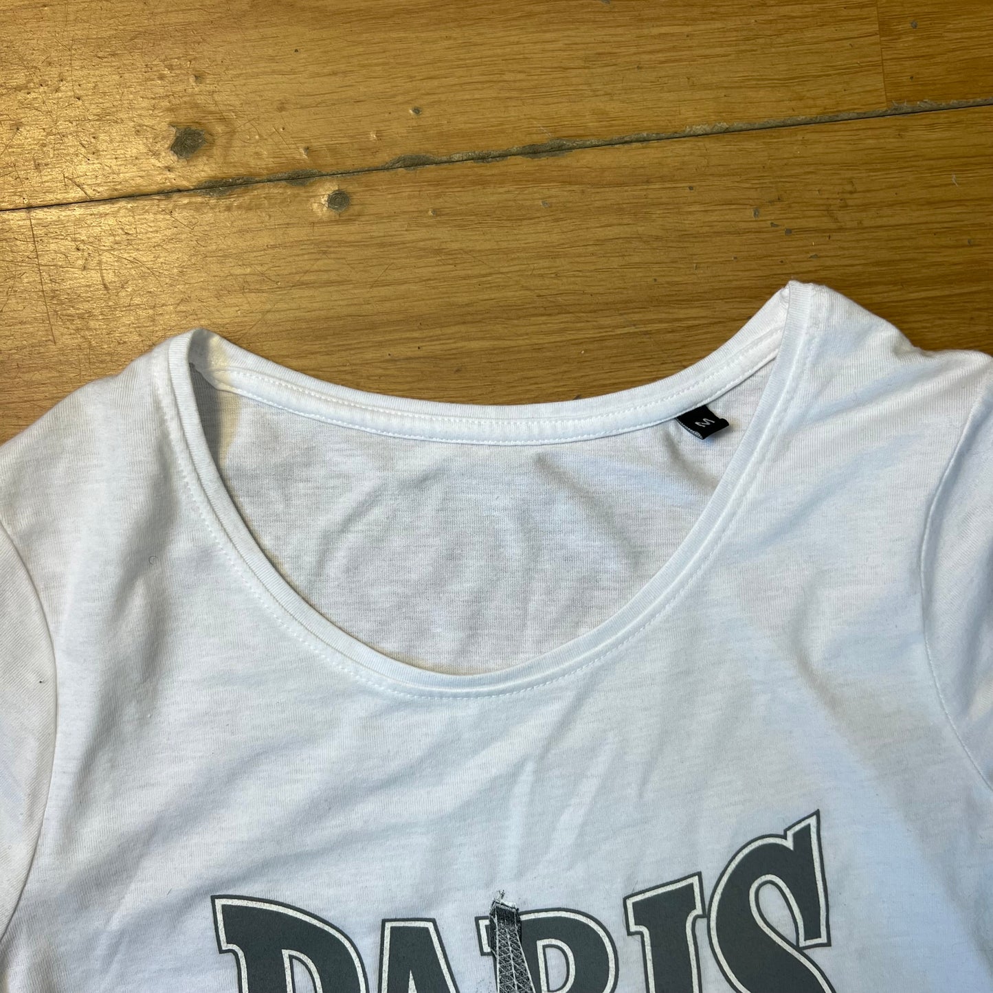 T-shirt blanc Paris - by ZAINAB