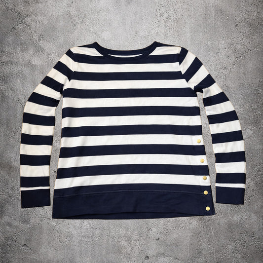 Top manches longues rayé blanc et bleu - Tommy Hilfiger (femme) - Taille S
