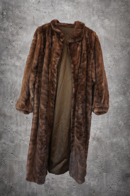 Manteau fourrure marron – Taille – L