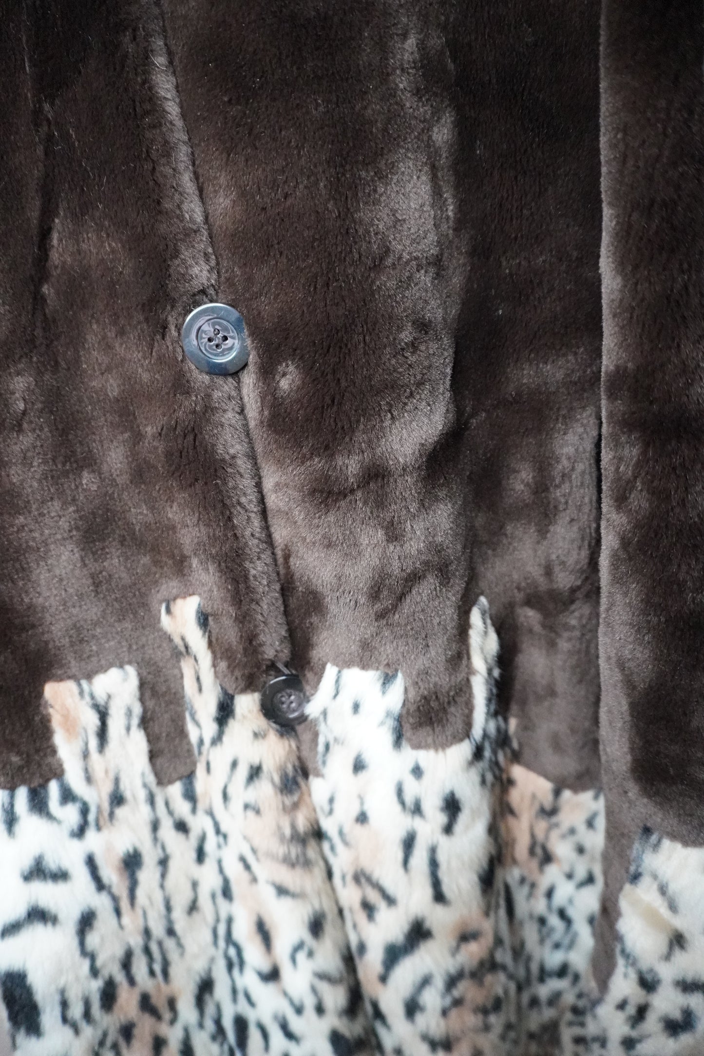 Veste Léopard Luxe -  Demi Léopard / Demi Brun – Col & Poignets Léopard  - Taille XL/XXL