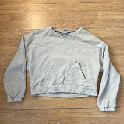 Sweat crème cropped sans capuche - Puma - Taille M