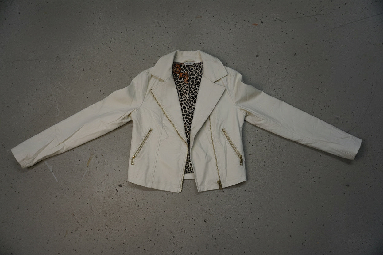Veste en cuir blanche – taille XS