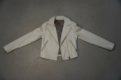 Veste en cuir blanche – taille XS
