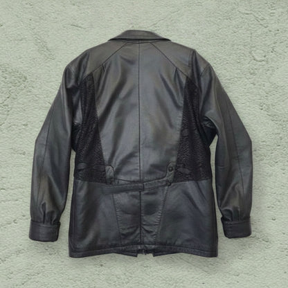 Veste Cuir Oversized Noire – by YANNIS KINGSTON