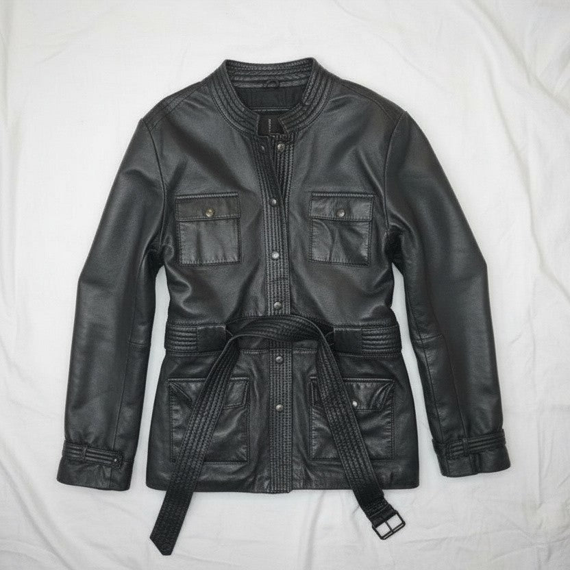 Manteau Long En Cuir - by PLAN.BEE - Taille : S