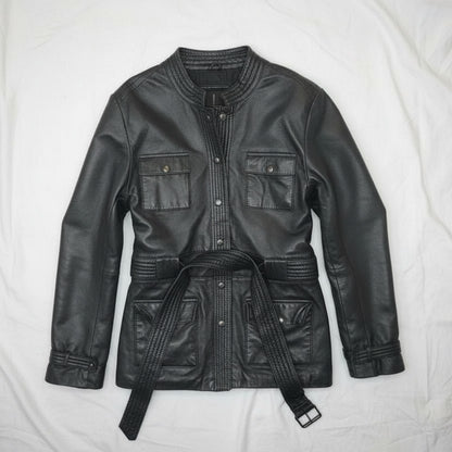 Manteau Long En Cuir - by PLAN.BEE - Taille : S