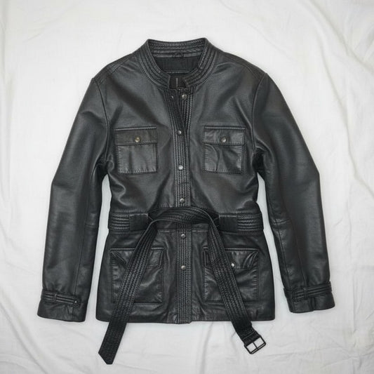 Manteau Long En Cuir - by PLAN.BEE - Taille : S