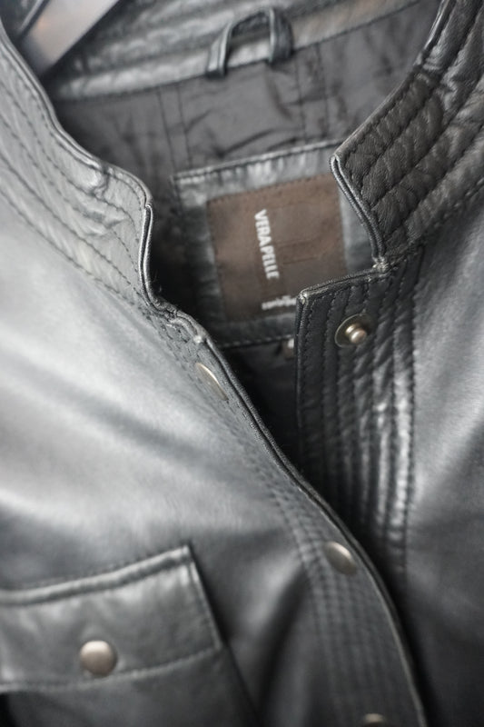Manteau Long En Cuir - by PLAN.BEE - Taille : S