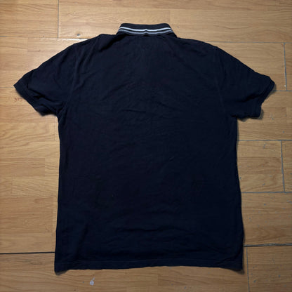 Polo noir Tommy Hilfiger à motifs blancs – Taille XXL